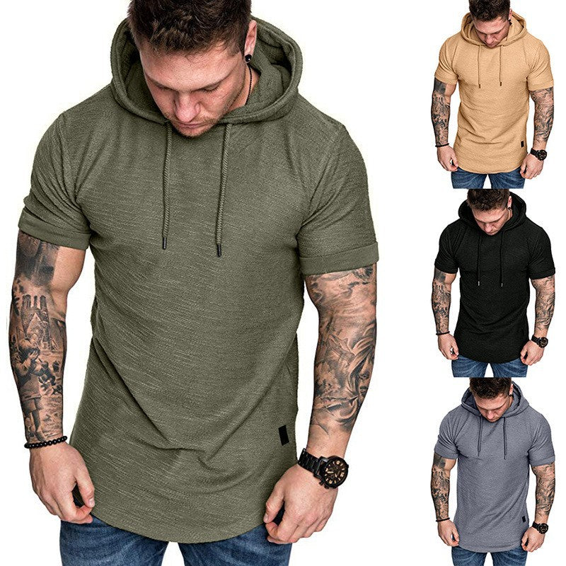 Herren Kapuzen-T-Shirt mit strukturiertem Design und lässigem Schnitt Shopnory