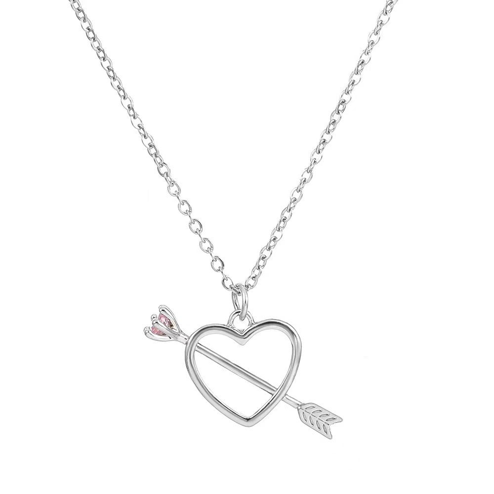 Damen Halskette mit herzförmigem Anhänger und luxuriösem Design Shop Nory