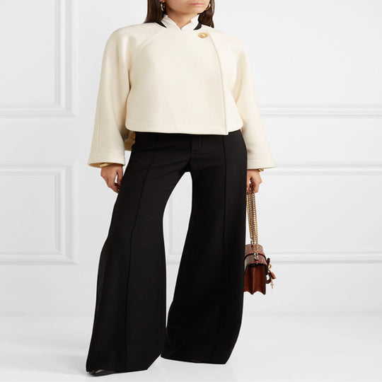 Damen Weitgeschnittene High‑Waist Palazzohose mit Bügelfalte Shop Nory