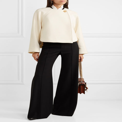 Damen Weitgeschnittene High‑Waist Palazzohose mit Bügelfalte Shop Nory