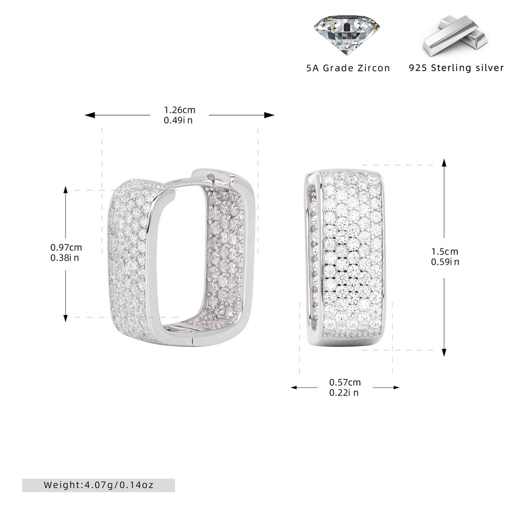 Damen Ohrhänger mit funkelndem Zirkonbesatz aus hochwertigem 925 Sterling Silber Shop Nory