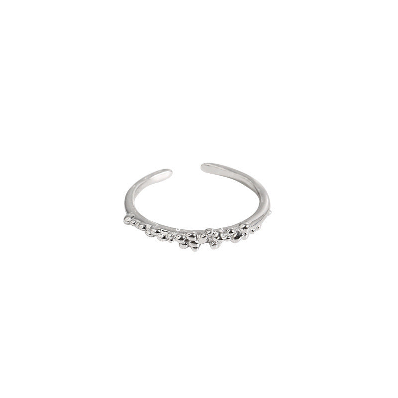 Damen Offener Ring mit kunstvollem Design und funkelndem Kristall Shop Nory