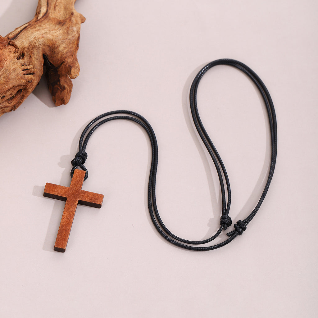 Damen Holzanhänger mit Kreuzdesign Shop Nory