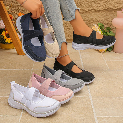 Damen Sportive Mary-Jane-Sneaker mit elastischem Kreuzriemen Shop Nory