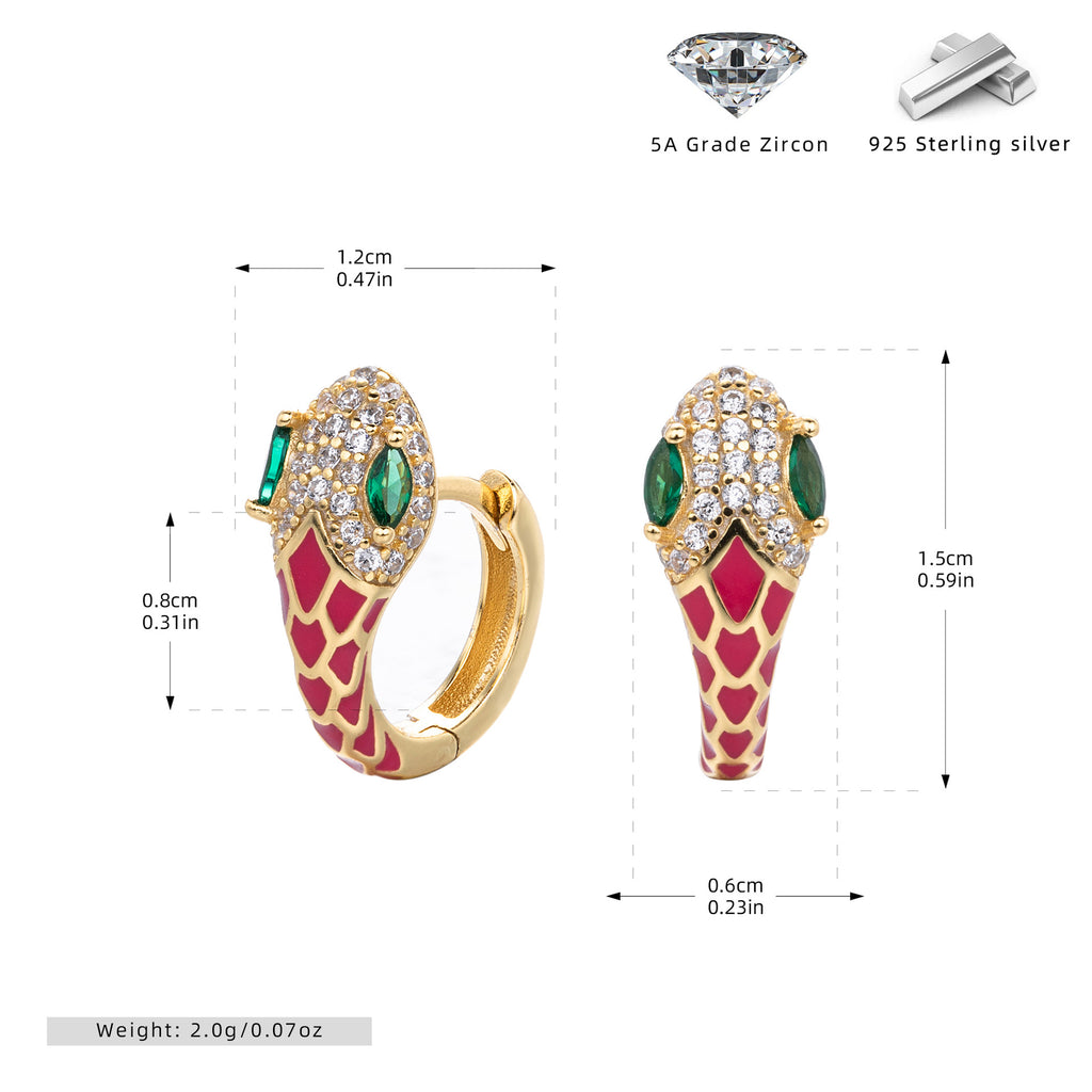 Damen Ohrhänger im stilvollen Schlangen-Design aus 925 Sterling Silber Shop Nory