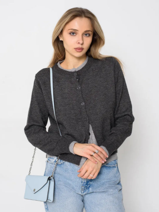 Damen Eleganter Cardigan mit Knopfdetails Shop Nory