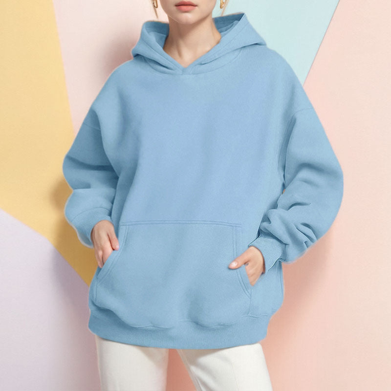Damen nan Oversize-Kapuzenpullover mit ballonärmeln, herausgehobener Kängurutasche und weich angerauter Innenseite Shop Nory