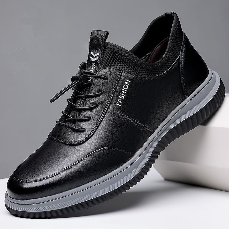 Herren Lederoptik-Sneaker mit stoßdämpfender Komfortsohle und elastischem Einstieg Shop Nory
