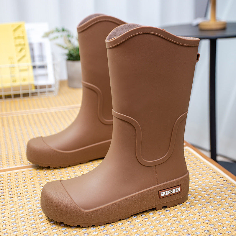 Damen Mittelhohe wasserdichte Gummistiefel mit griffiger Profillaufsohle Shop Nory