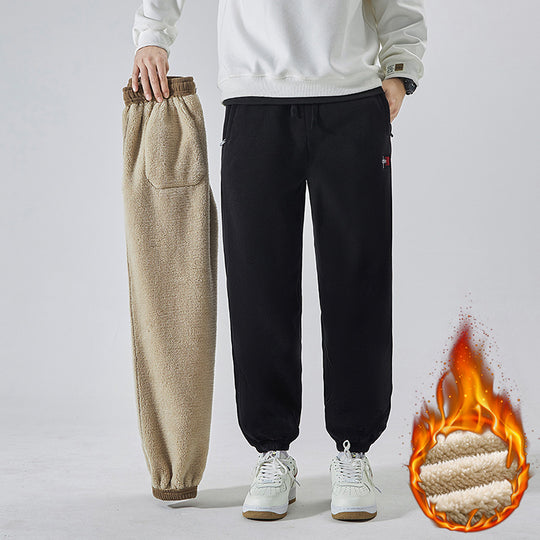 Herren Gefütterte Sweatpants mit Sherpa‑Innenfutter und elastischen Bündchen Shop Nory