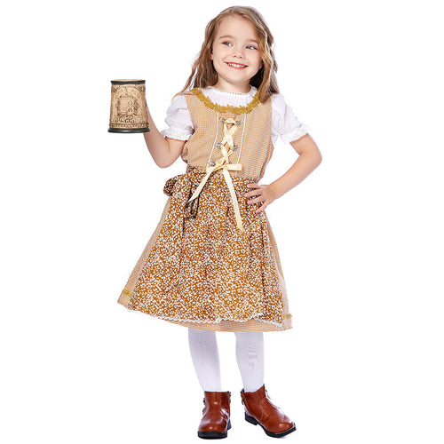 Damen nan traditionelles Trachtenkleid-Set mit geschnürtem Mieder, bestickter Puffbluse und abnehmbarer Schürze Shop Nory