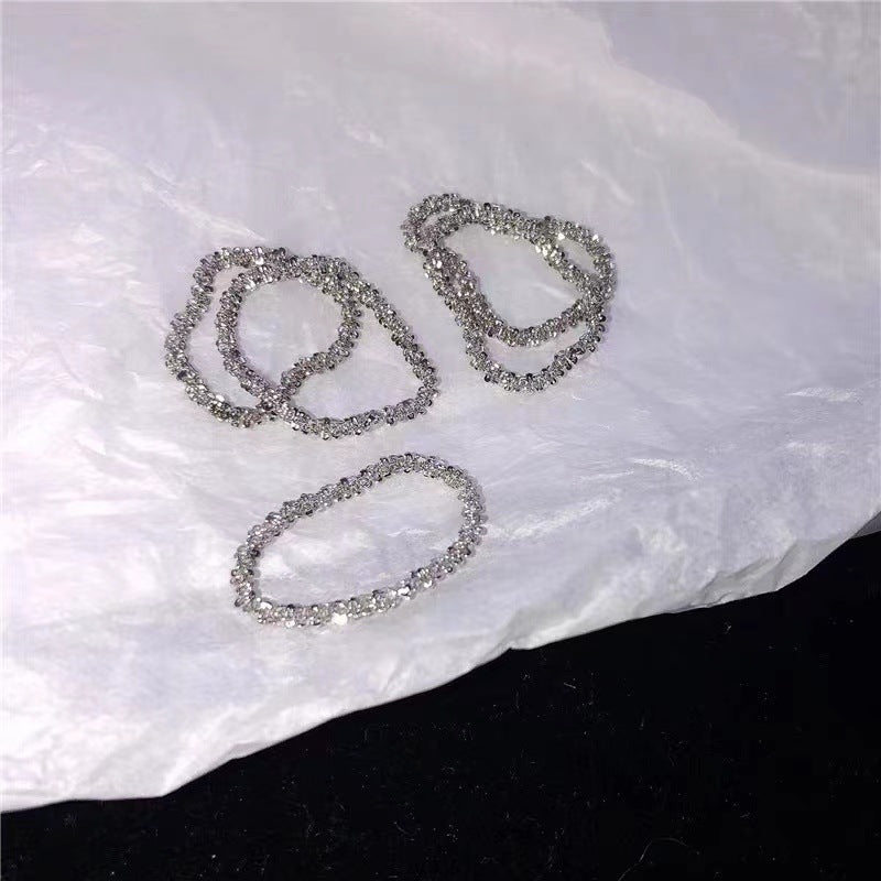 Damen Funkelndes Mehrschichtiges Ring-Set Shop Nory