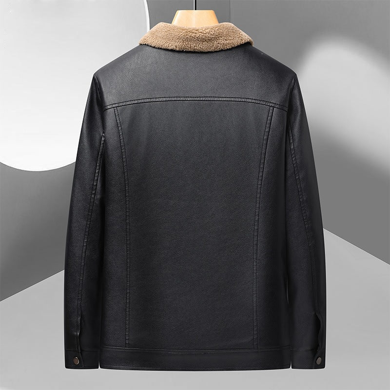 Herren Kunstlederjacke mit Teddyfutter Shop Nory