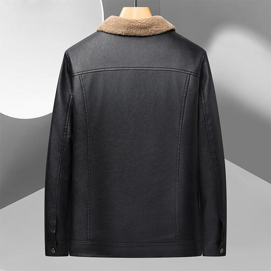 Herren Kunstlederjacke mit Teddyfutter Shop Nory