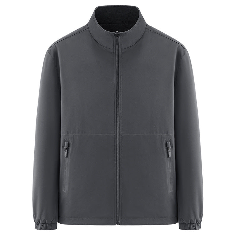 Herren Minimalistische technische Allwetter-Softshelljacke mit Stehkragen und wasserabweisenden Reißverschlüssen Shop Nory