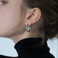 Damen Ohrstecker mit modernem doppeltem Ringdesign Shop Nory