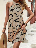 Damen Sommerkleid mit modernem Muster Shopnory