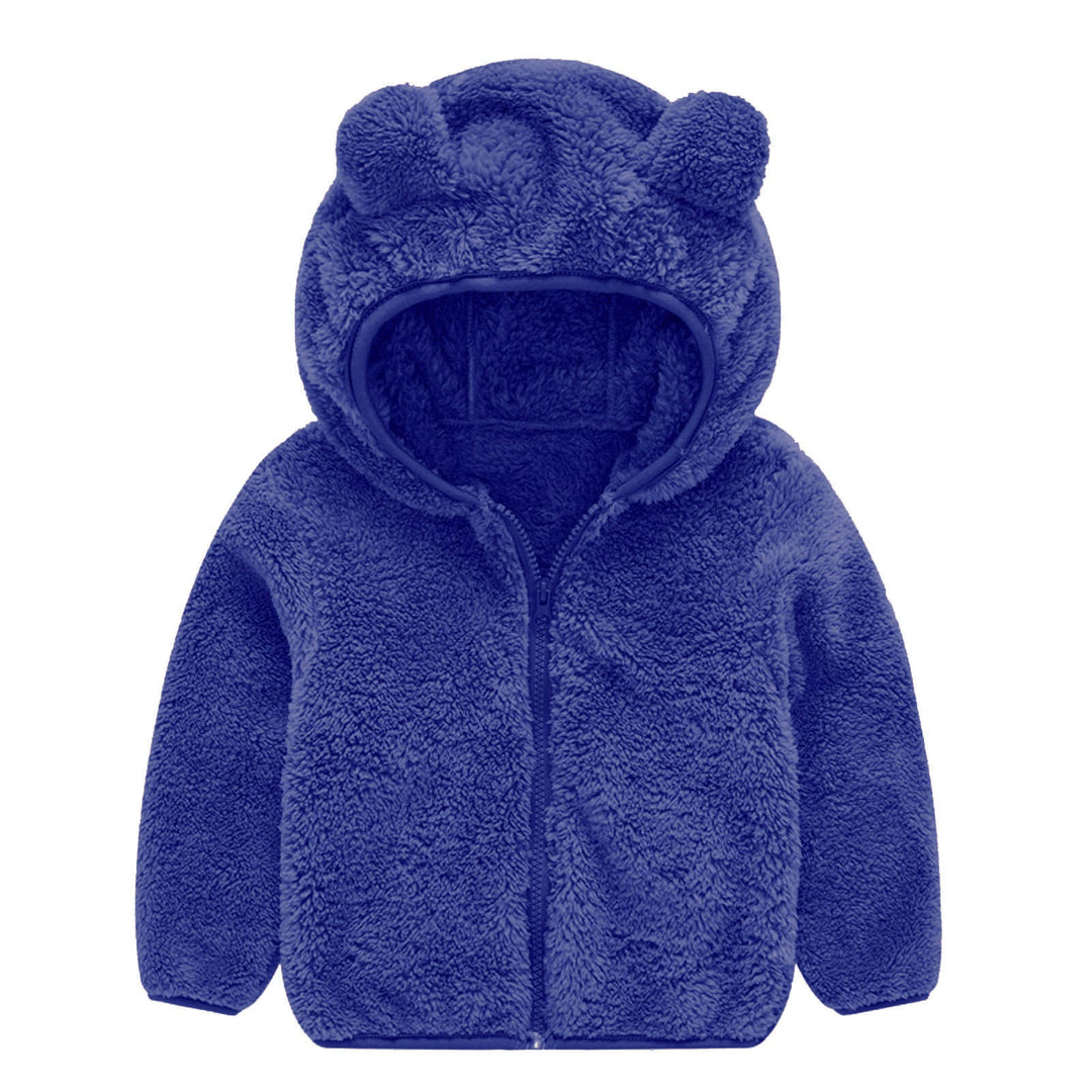 Damen Fleecejacke mit niedlichem Bärenohren-Design