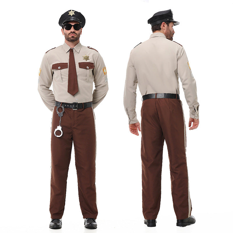 Herren Polizei Kostüm mit dekorativem Uniform und Zubehör Shop Nory