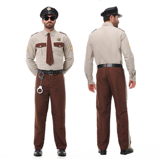 Herren Polizei Kostüm mit dekorativem Uniform und Zubehör Shop Nory