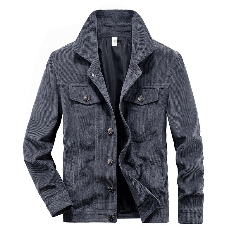 Herren Cordjacke aus Feincord mit Hemdkragen, Brustklappen und gesteppter Innenfütterung Shop Nory