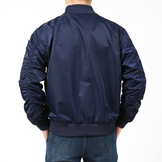 Herren Nylon-Bomberjacke im Pilotencut mit Mehrfach-Zip-Taschen und Ärmelorganizer Shop Nory