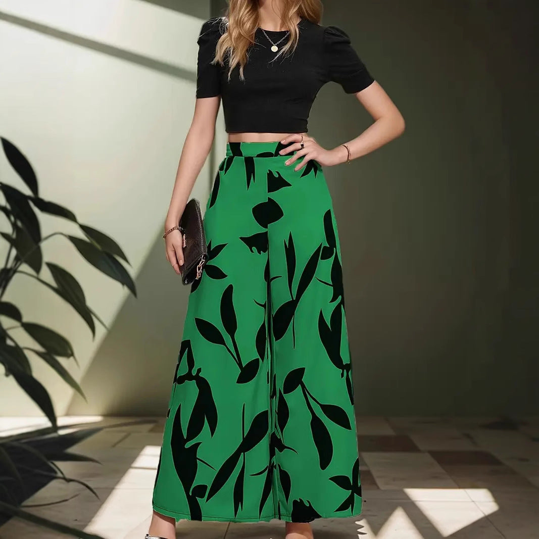 Damen Palazzohosen mit floralem Muster