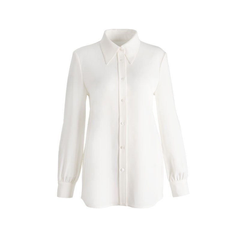 Damen Elegante Langarm Bluse mit Knopfleiste Shop Nory