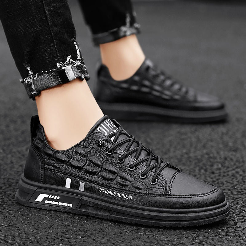 Herren Leder Sneakers mit minimalistischen Design und rutschfester Sohle