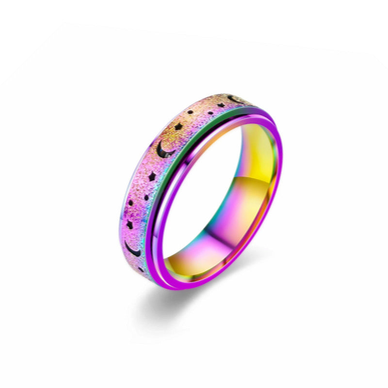 Damen Ring mit kunstvollem Mond- und Sternmotiv Shop Nory