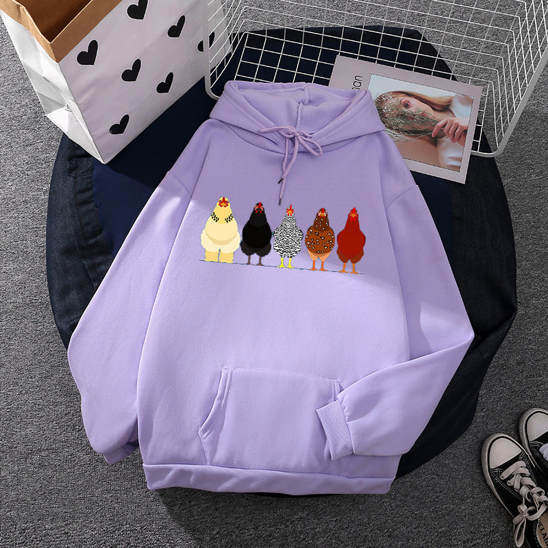 Damen nan oversized Kapuzenpullover mit Kängurutasche und süßem Avocado‑Toast-Print Shop Nory
