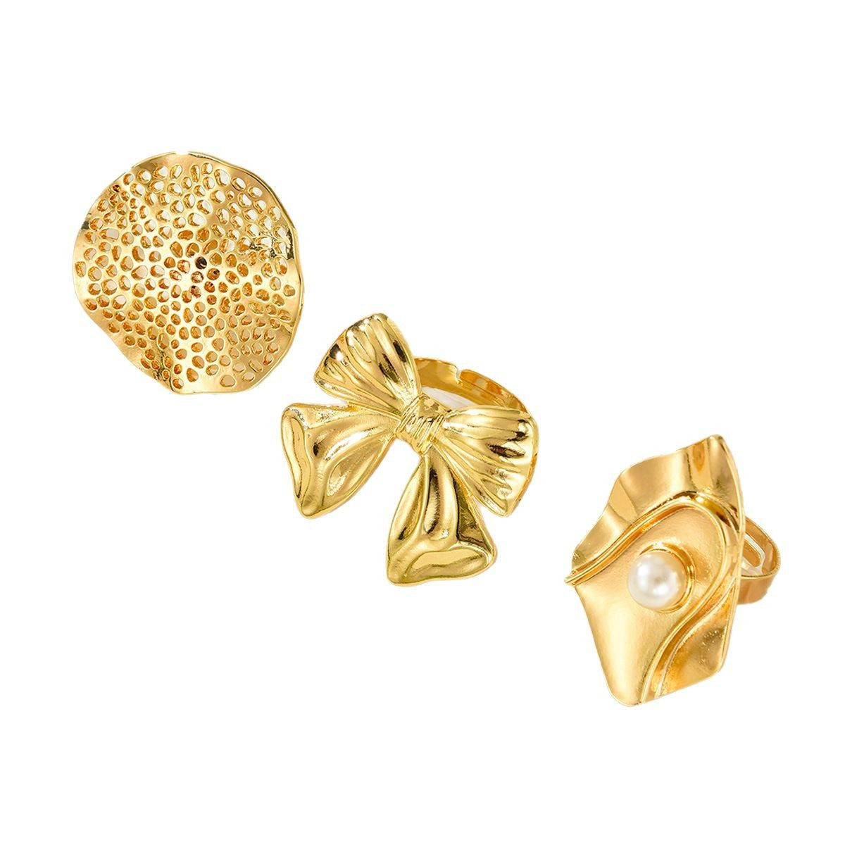 Damen Schmuckring-Set mit kunstvollen Designs und eleganten Akzenten Shop Nory