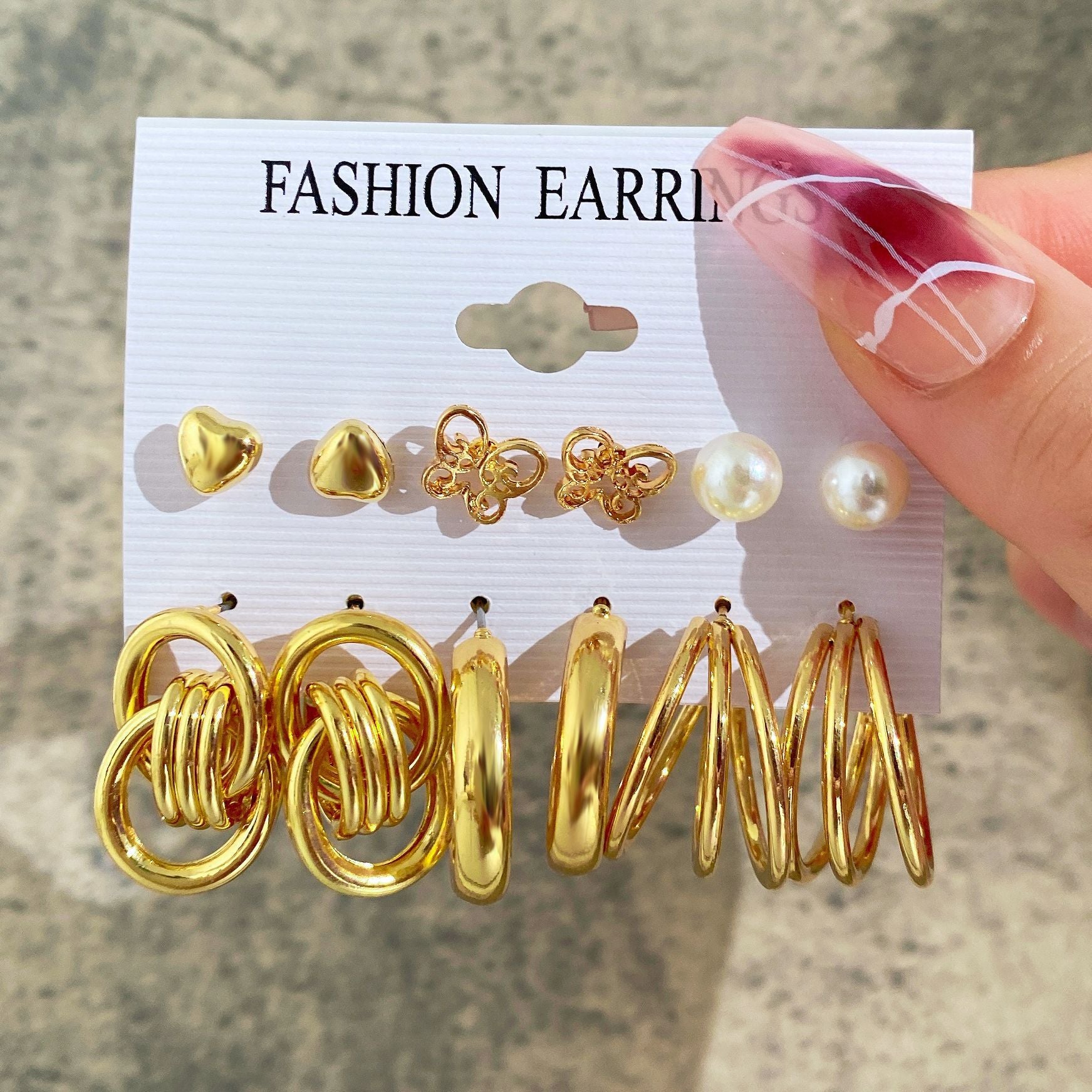 Damen modisches Ohrringe-Set mit vielfältigen Anhängern Shop Nory