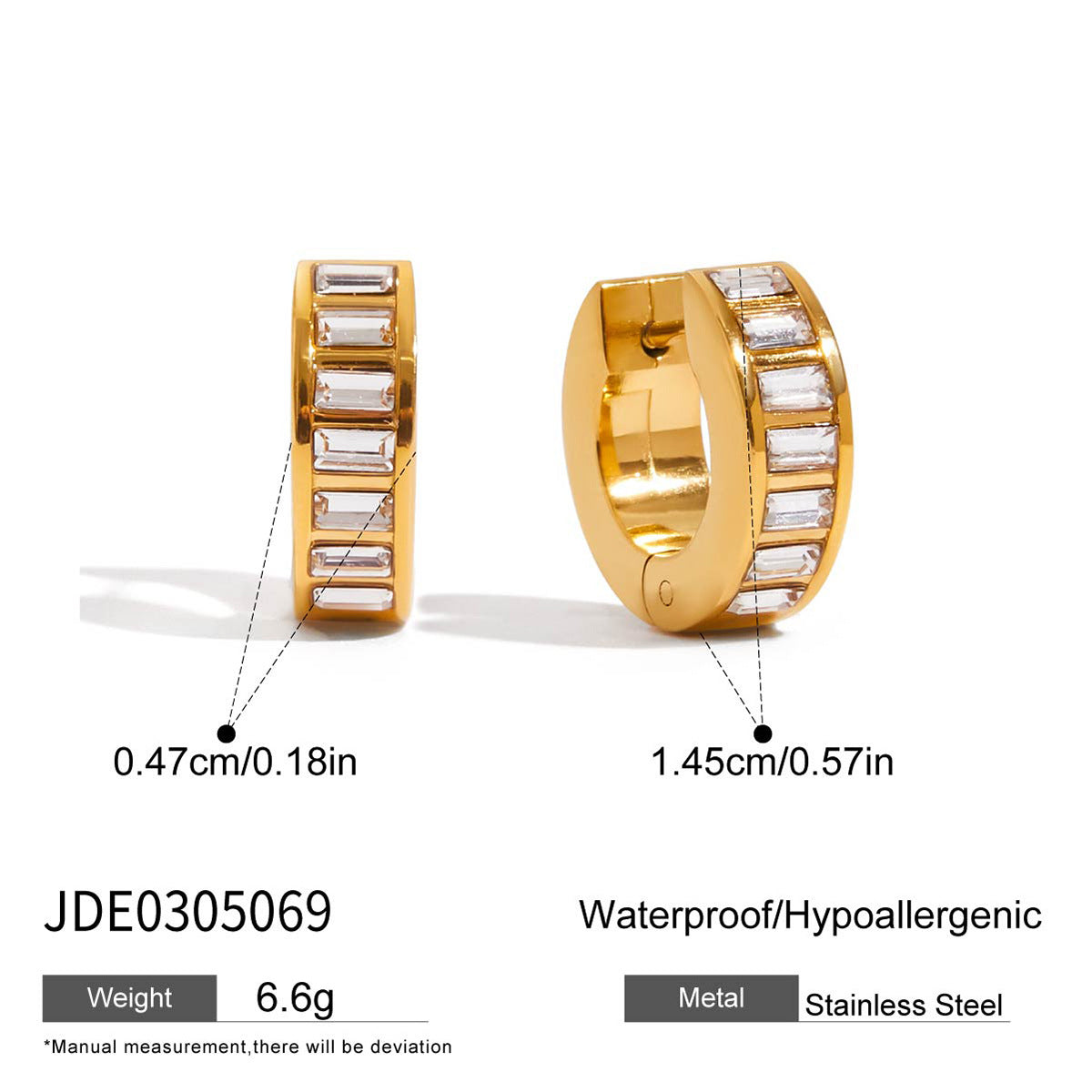Damen Creolen Ohrringe mit funkelnden Zirkonia aus hypoallergenem Edelstahl Shop Nory
