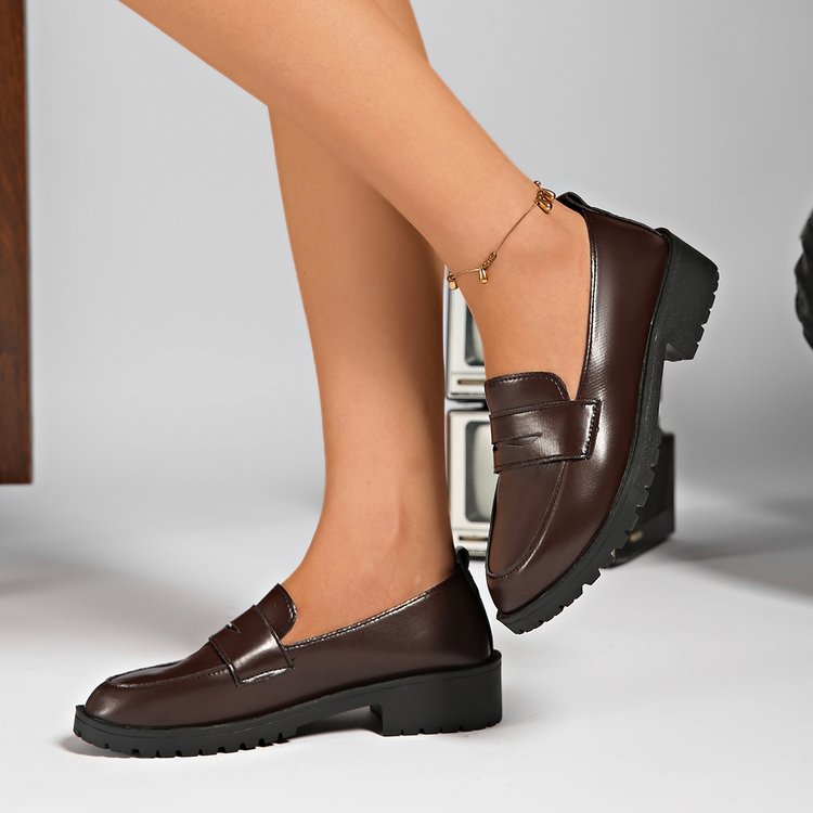 Damen Loafers aus hochwertigem Leder mit bequemer Laufsohle