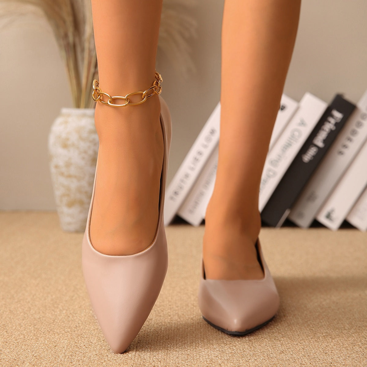 Damen Elegante und bequeme Ballerinas mit spitzem Zehenbereich