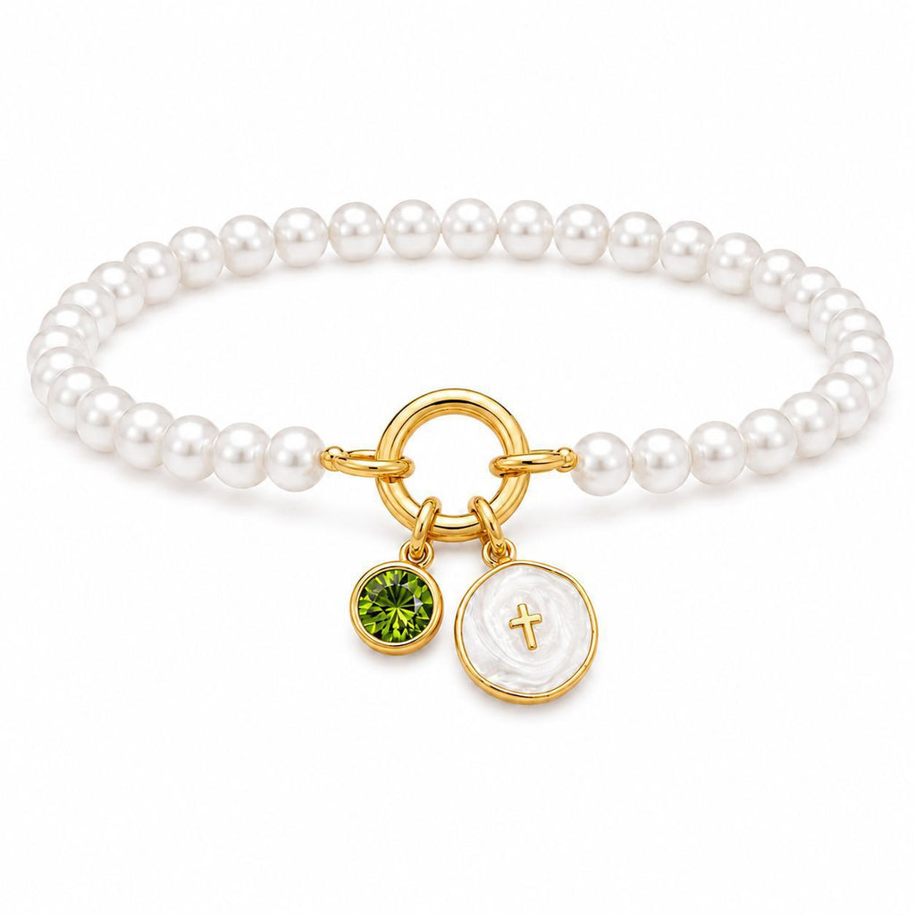 Damen Armband mit Perlen und charmanten Anhängern Shop Nory