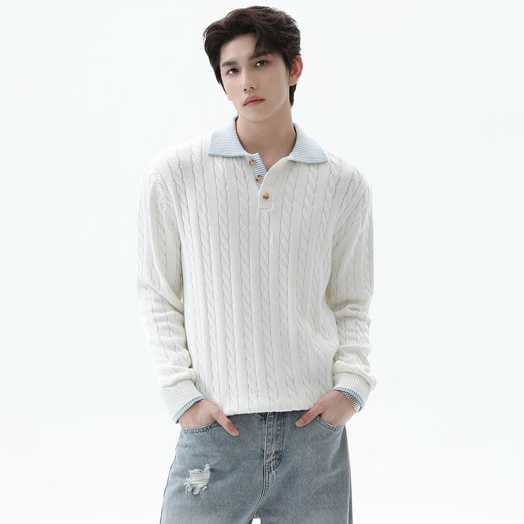 Herren Modischer Strickpullover mit strukturiertem Design Shop Nory