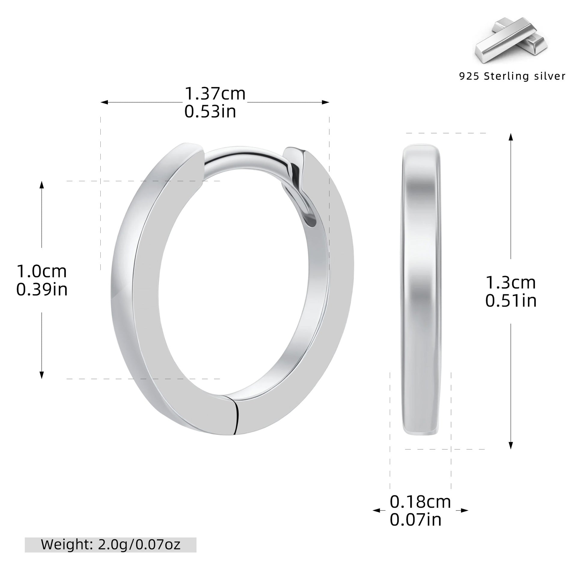 Damen Creolen mit modernem geschwungenem Design aus hochwertigem 925 Sterling Silber Shop Nory