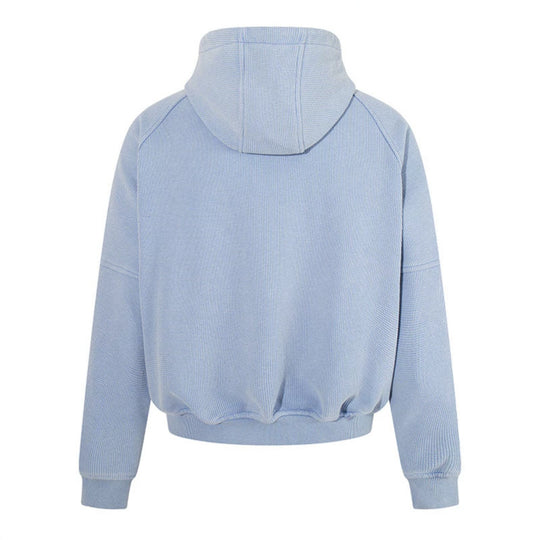 Damen Kapuzen-Bomberjacke aus Teddyfleece mit Metallhaken und elastischem Saum Shop Nory
