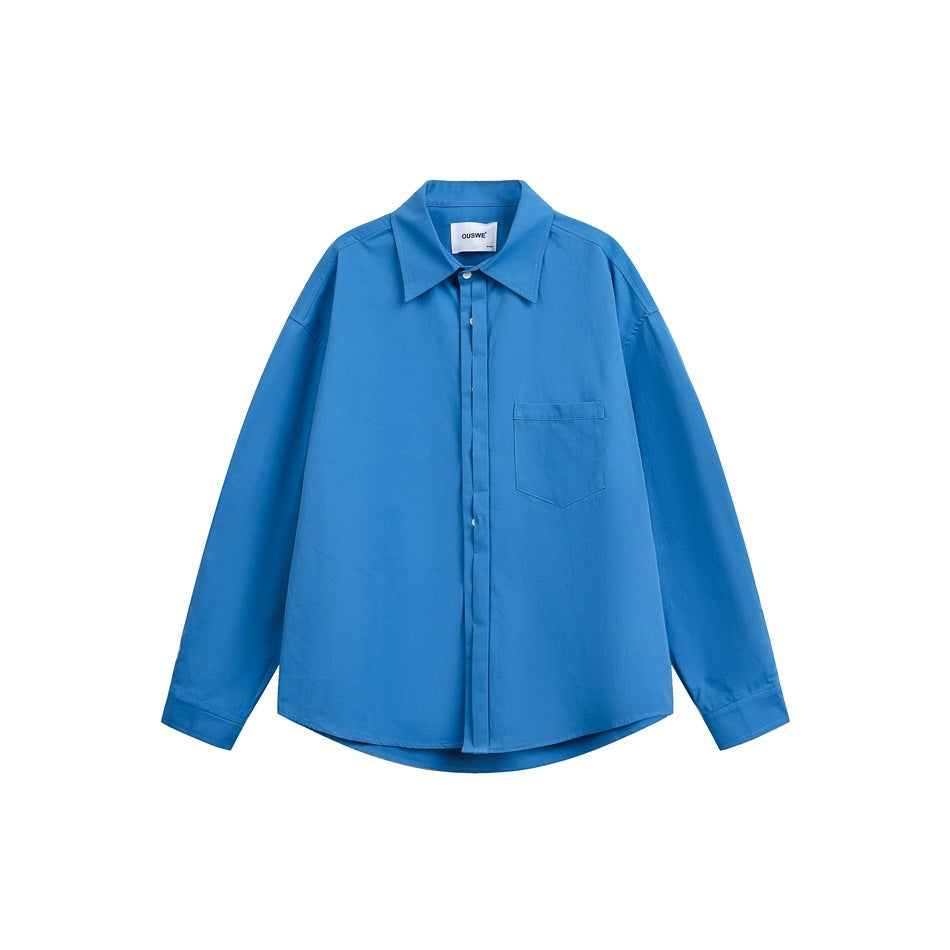 Damen Oversize‑Hemdbluse mit Brusttasche und verdeckter Knopfleiste Shop Nory