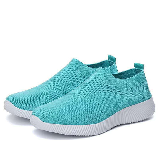 Damen luftige Slip-On Sneakers mit atmungsaktivem Design