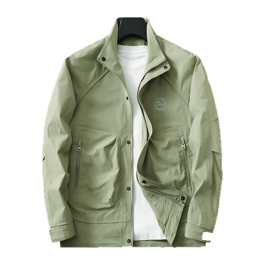 Herren Leichte technische Softshell-Übergangsjacke mit Stehkragen und verdeckter Reißverschlussleiste Shop Nory