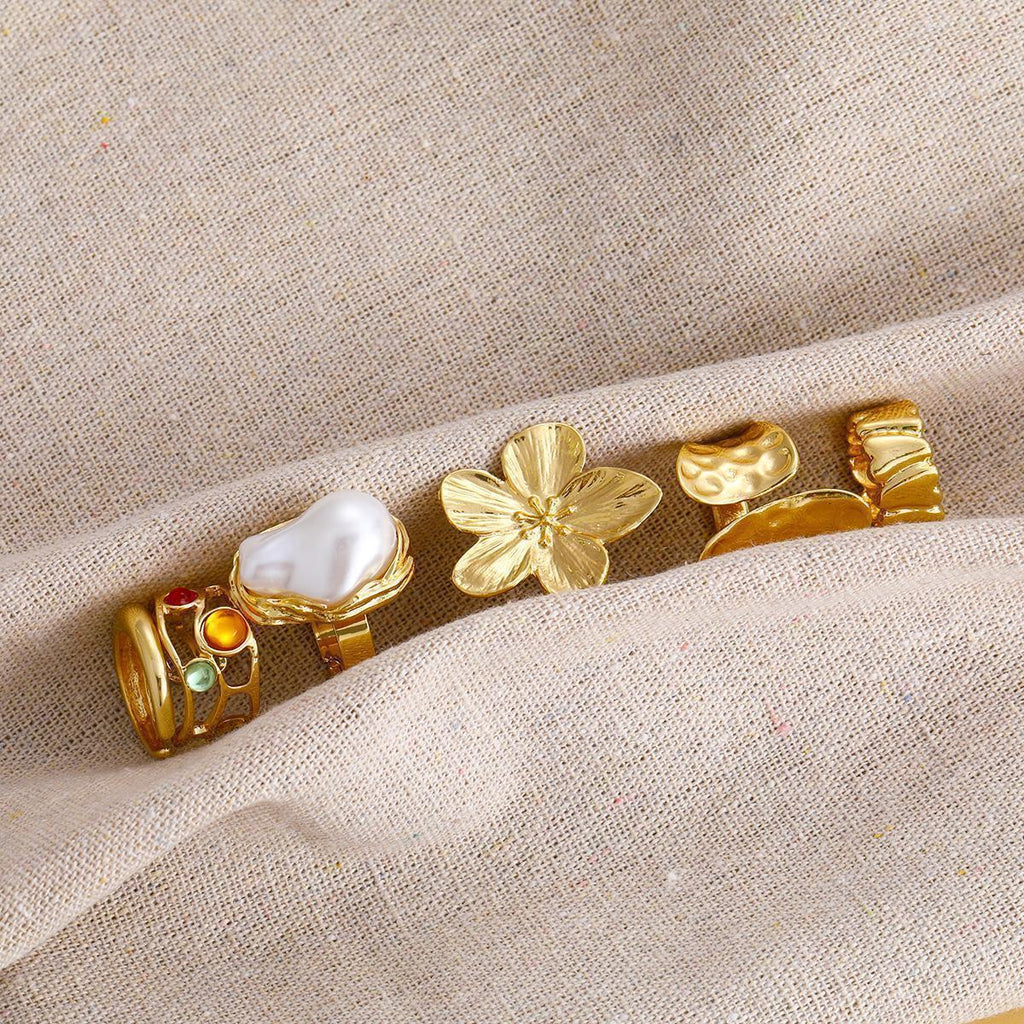 Damen modisches Ring-Set mit kreativen Designvariationen Shop Nory