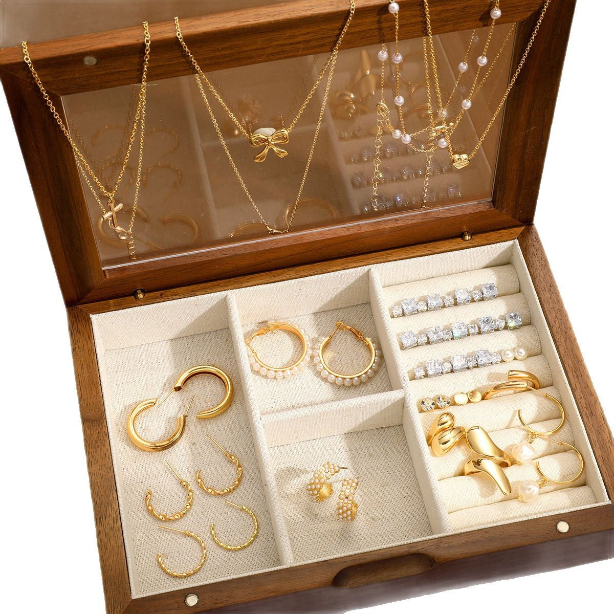 Damen Schmuckset-Organizer mit elegantem Design und vielseitigen Fächern Shop Nory
