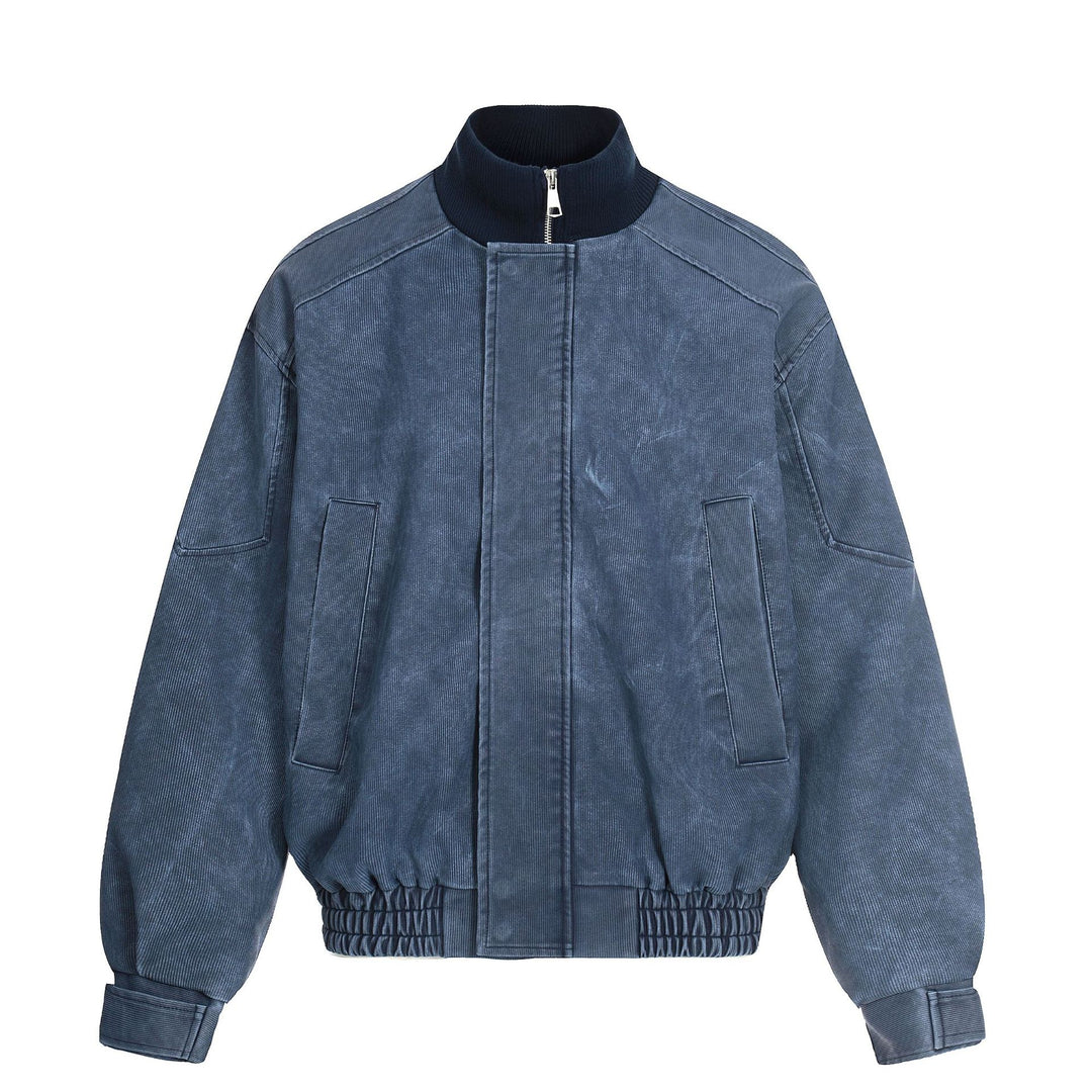 Herren Kurzboxy Blouson aus Cordstoff mit hohem Rippkragen und elastischem Saum Shop Nory