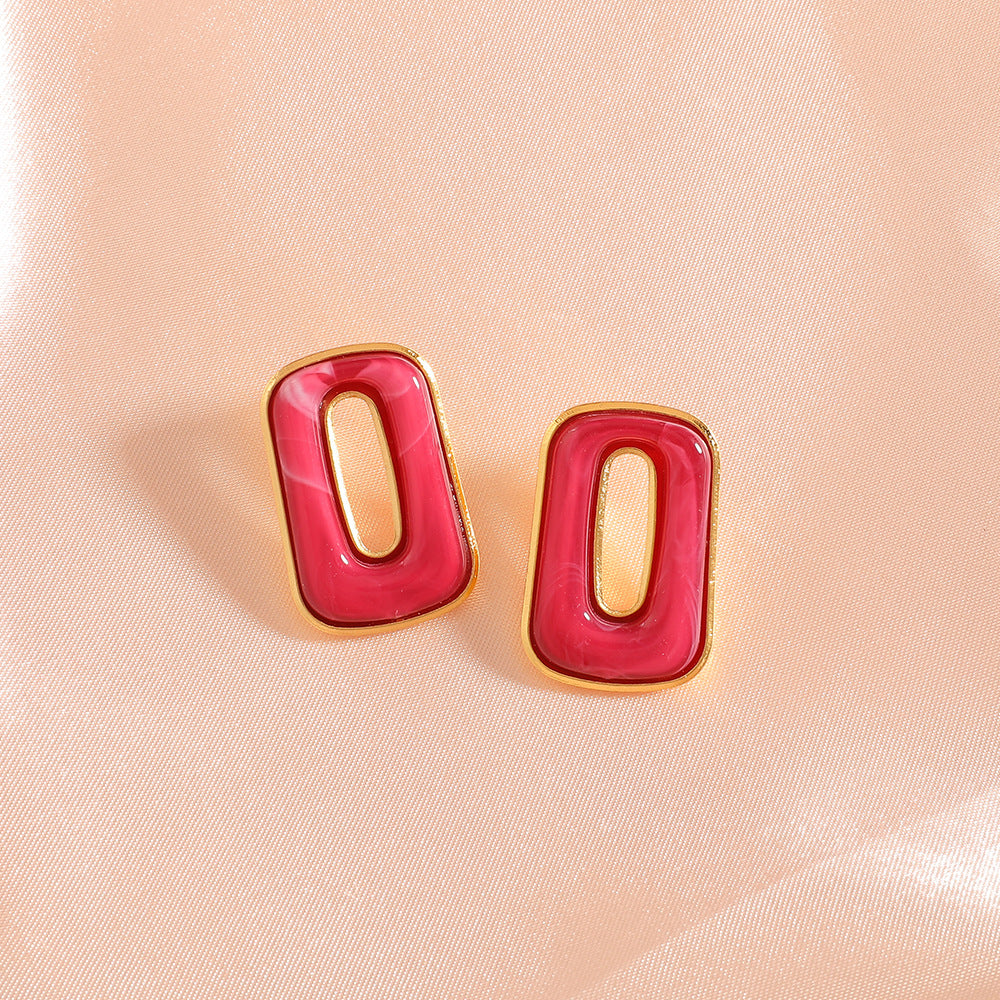 Damen Ohrstecker im modernen rechteckigen Design Shop Nory