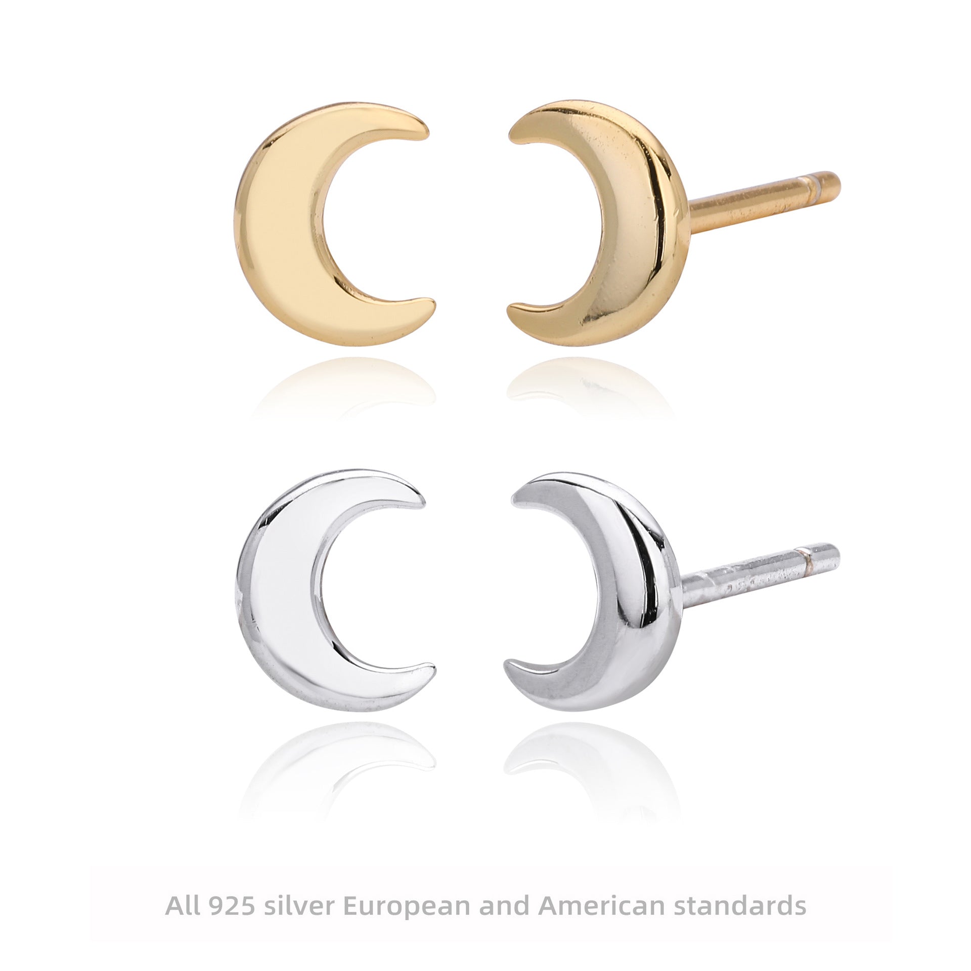 Damen Ohrstecker in Mondform Shop Nory
