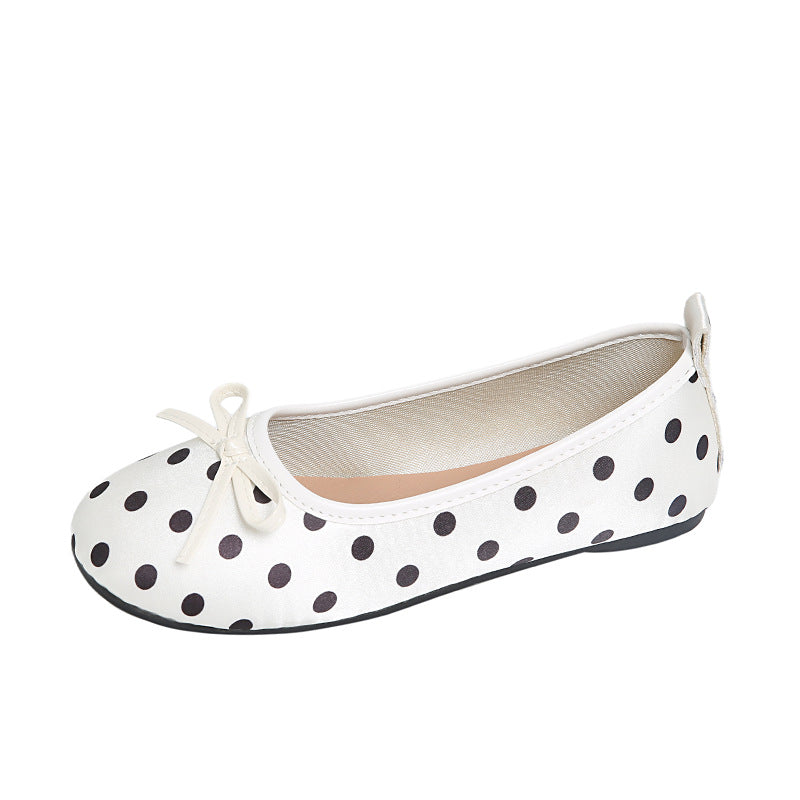 Damen Ballerinas mit verspieltem Punktedesign und zartem Schleifen-Detail