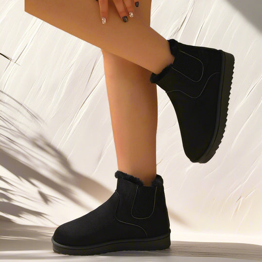 Damen Gefütterte Chelsea-Stiefelette aus Wildlederoptik mit elastischem Einsatz und Profilsohle Shop Nory